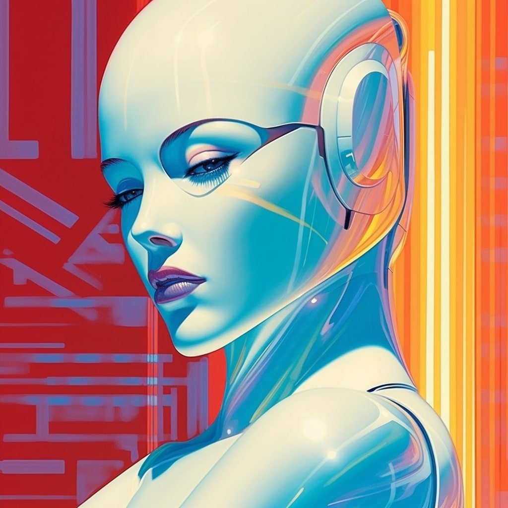 sergio_stefano_a_iridescent_futuristic_android_wears_a_ivory_co_b9edaa37-3ed3-4f83-8754-287997921cc0