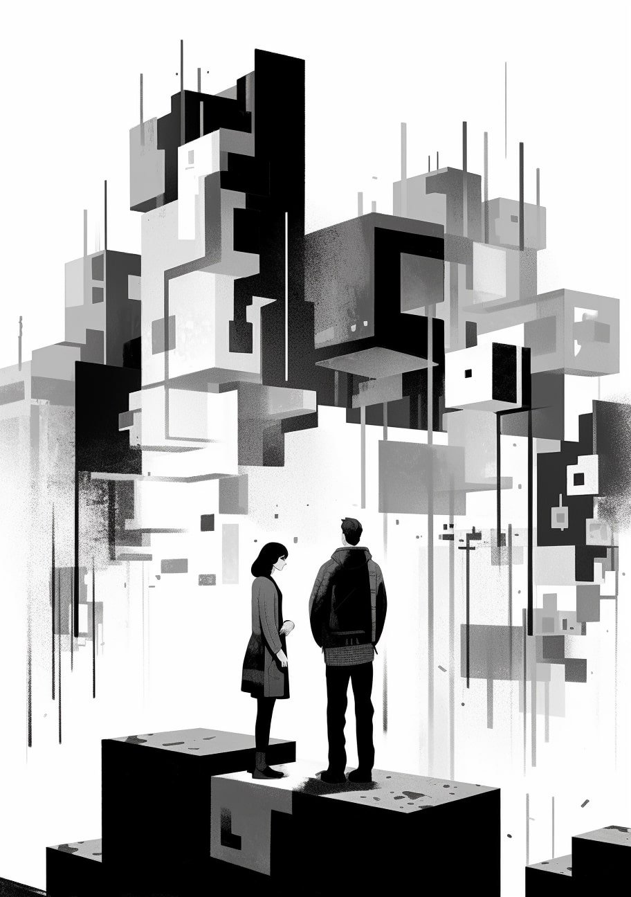 sergio_stefano_an_illustration_of_people_looking_at_BLACK_AND_W_08f6a5f7-93e5-428f-80d5-81594e733a7b