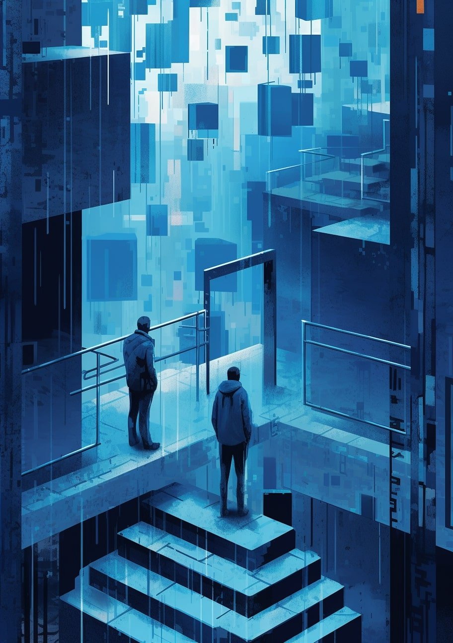 sergio_stefano_an_illustration_of_people_looking_at_BLUE_square_9b349f0a-0ce1-44bb-b72a-15b68995d7a5
